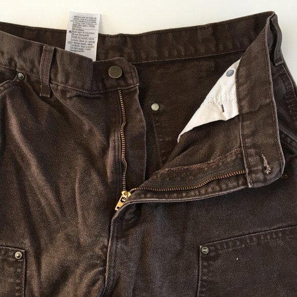 Carhartt B136 DK8 Duck Double-Front Dungarees 33X30 - Picture 3 of 9